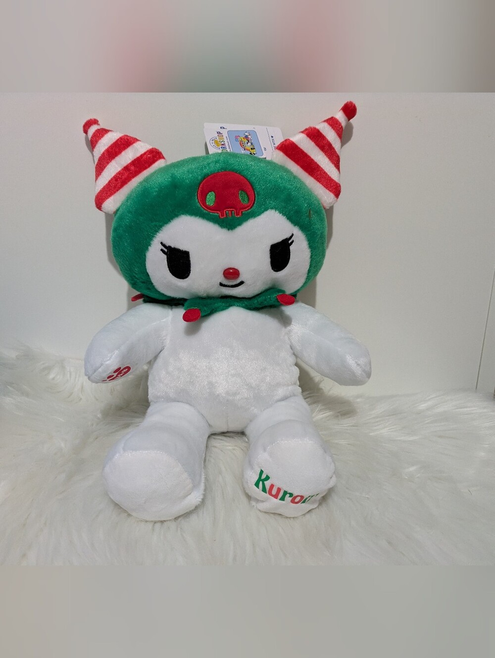 Build A Bear STUFFED Candy Cane KUROMI Sanrio Holiday Plush 2024 New BABW